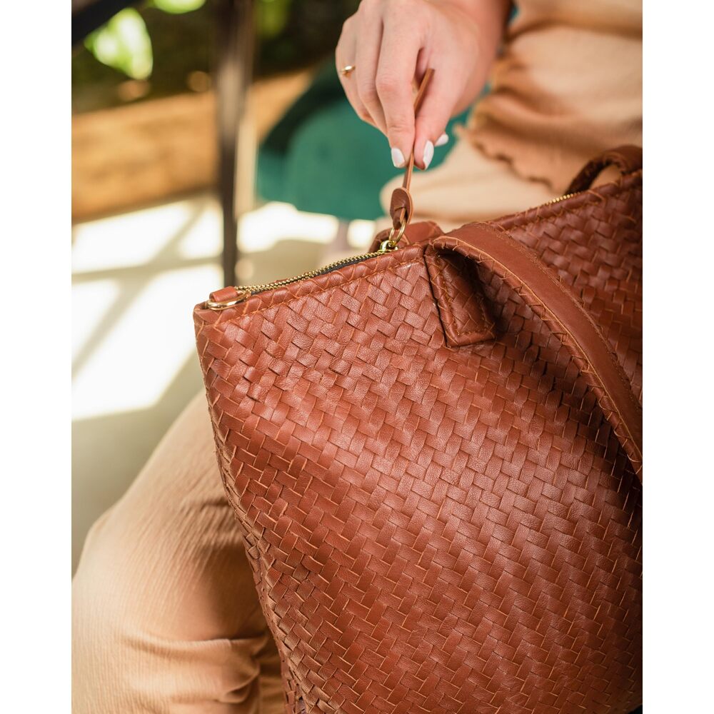 5699 Hobo Style Woven Bag - Soft Handmade Top Handle Premium Quality - Picture 4 of 5